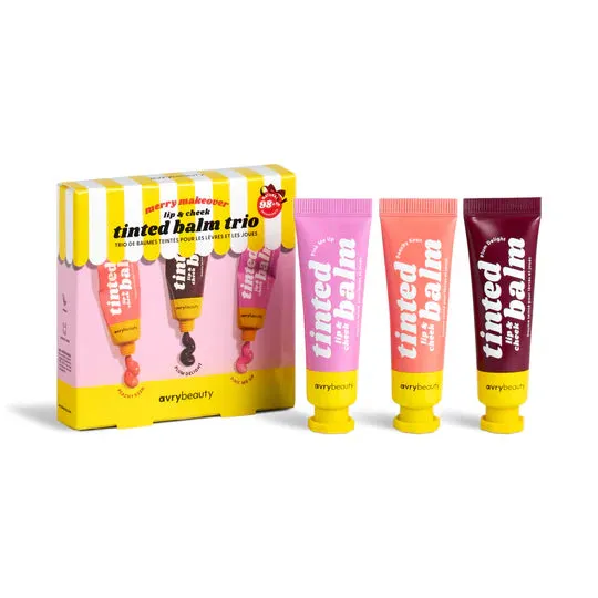 Avry Beauty Merry Makeover Tinted Balm Trio
