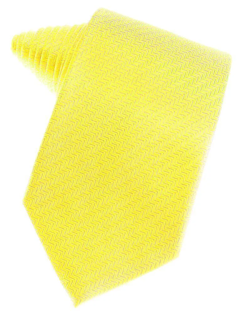 Banana Herringbone Necktie