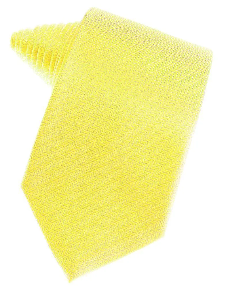 Banana Herringbone Necktie