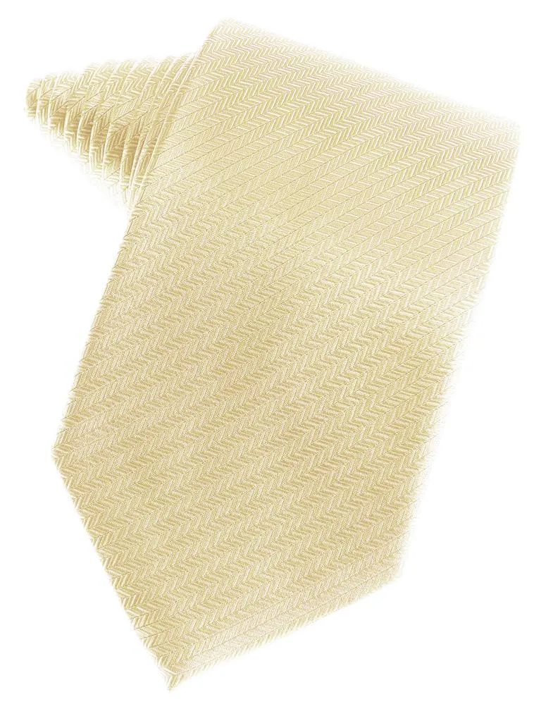 Banana Herringbone Necktie