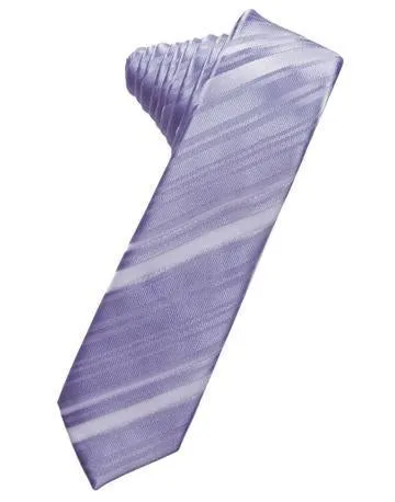 Banana Striped Satin Skinny Necktie