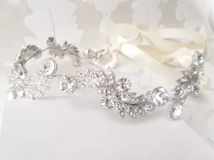 Bridal Ribbon Bandeau for Wedding Updo Headpiece