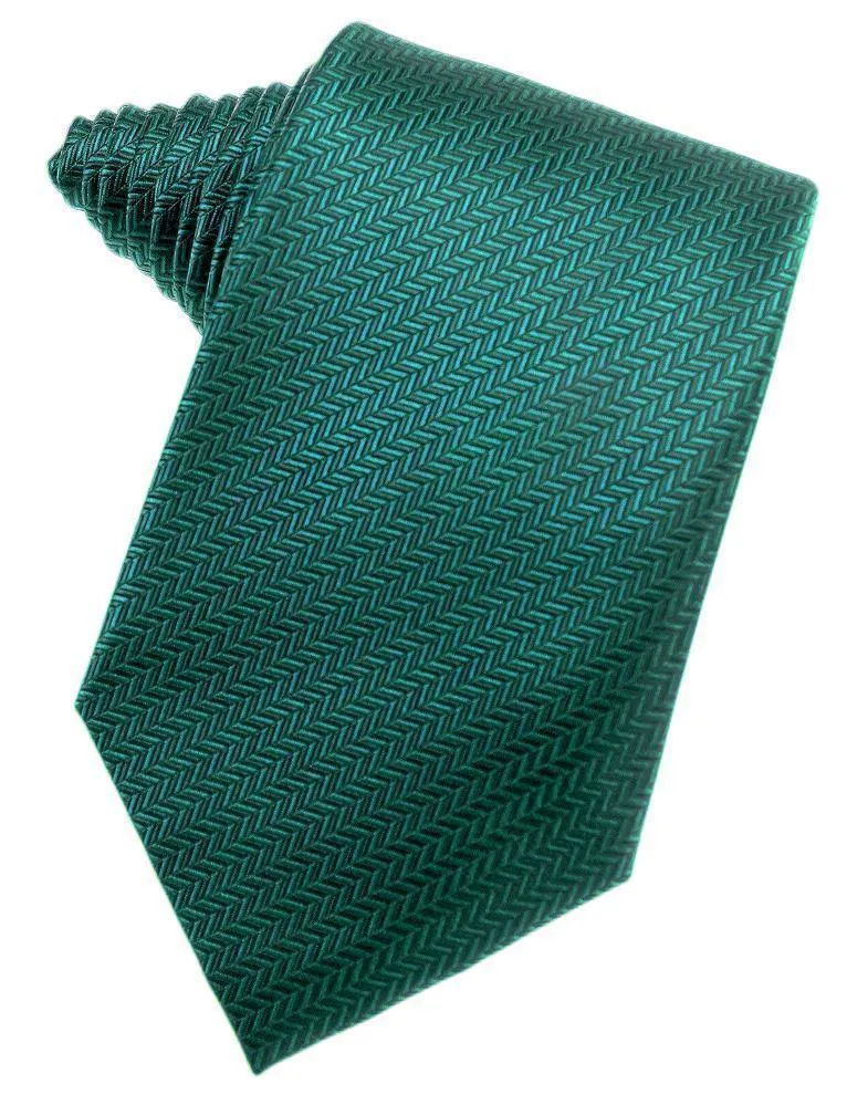 Lemon Herringbone Necktie