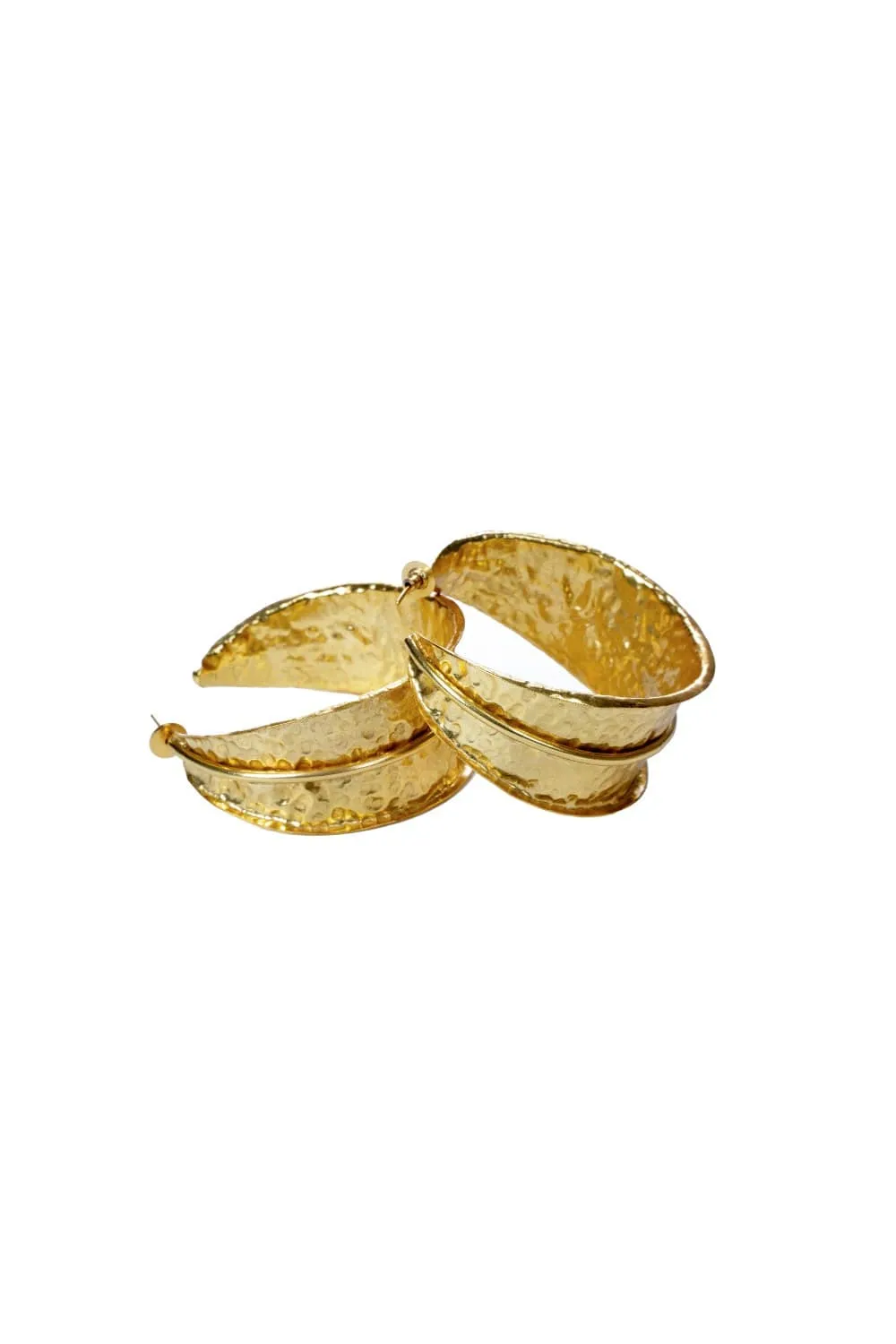 MAXINE HOOPS - GOLD TONE