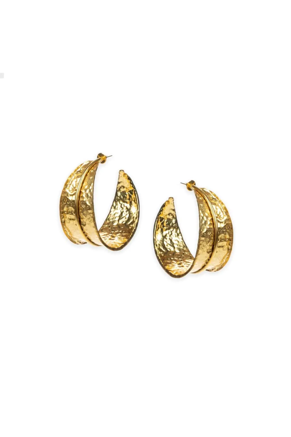 MAXINE HOOPS - GOLD TONE