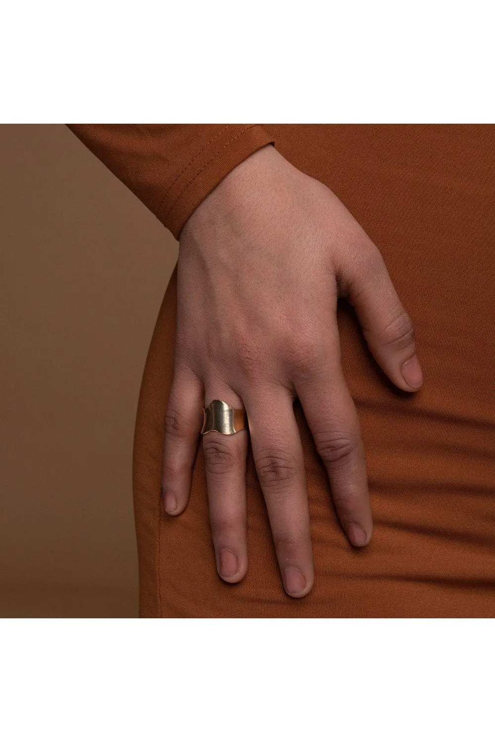 Mini Rollercoaster Ring - Gold Tone