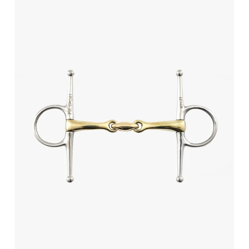 Premier Equine Brass Alloy Full Cheek Snaffle with Lozenge