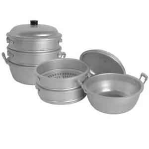 Thunder Group ALST011 19" X 22 5/8" 45 cm Big Hole/Bottom Aluminum Steamer